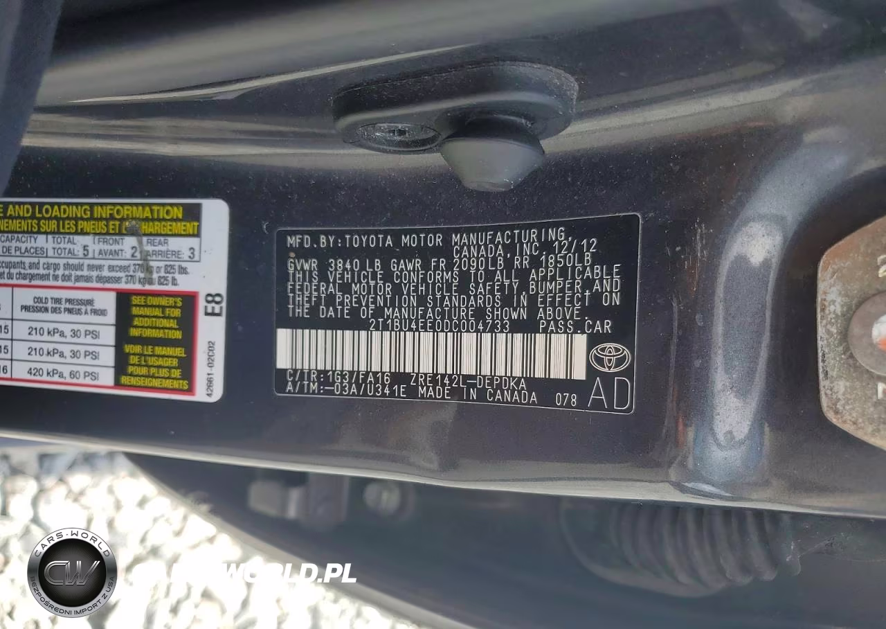 2013 Toyota Corolla L VIN:2T1BU4EE0DC004733 - 12