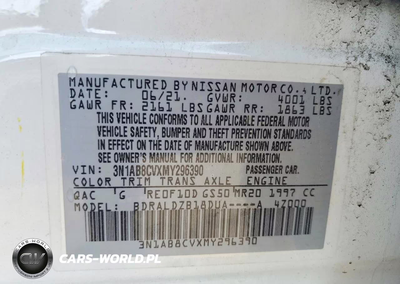 2021 Nissan Sentra Sv VIN:3N1AB8CVXMY296390 - 12