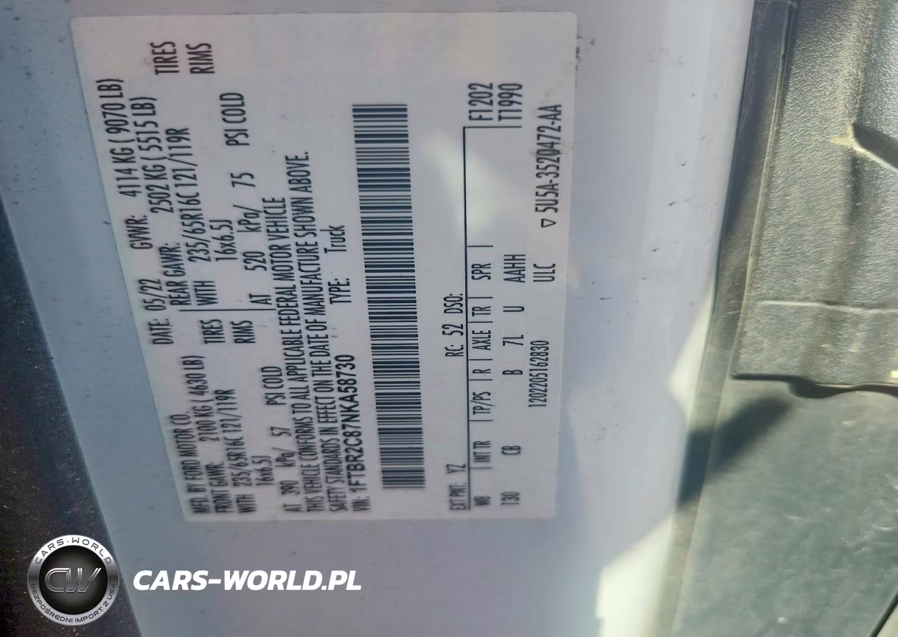 2022 Ford Transit T-250 VIN:1FTBR2C87NKA58730 - 13