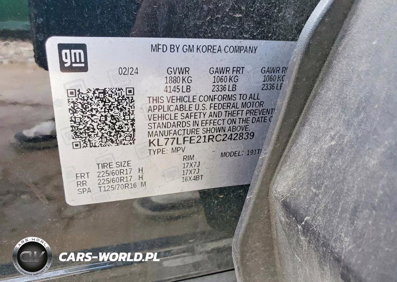 2024 Chevrolet Trax Ls VIN:KL77LFE21RC242839 - 12