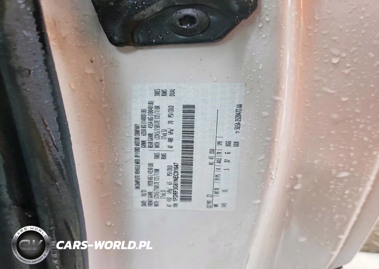 2022 Ford F350 Super Duty VIN:1FDRF3G61NEC91647 - 12