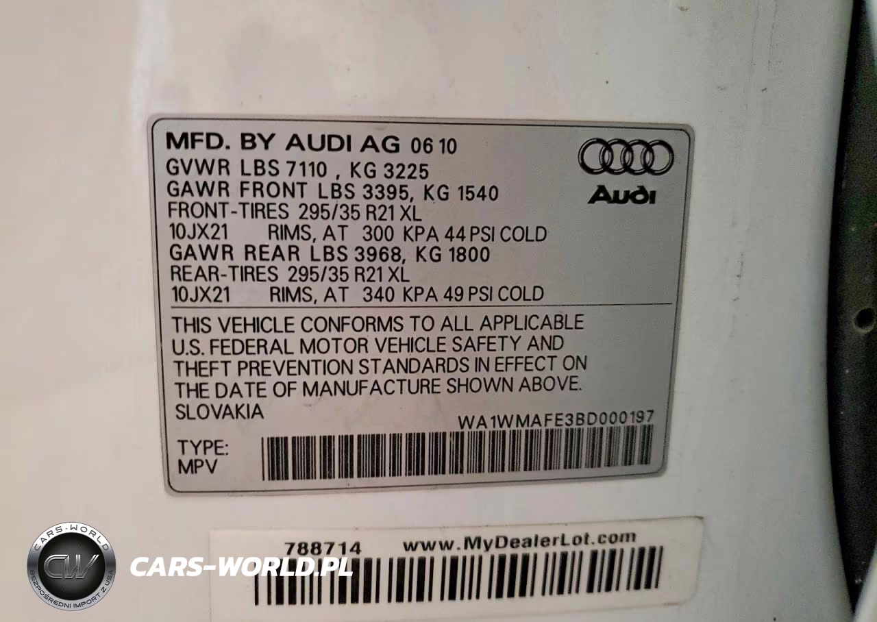 2011 Audi Q7 Prestige VIN:WA1WMAFE3BD000197 - 14