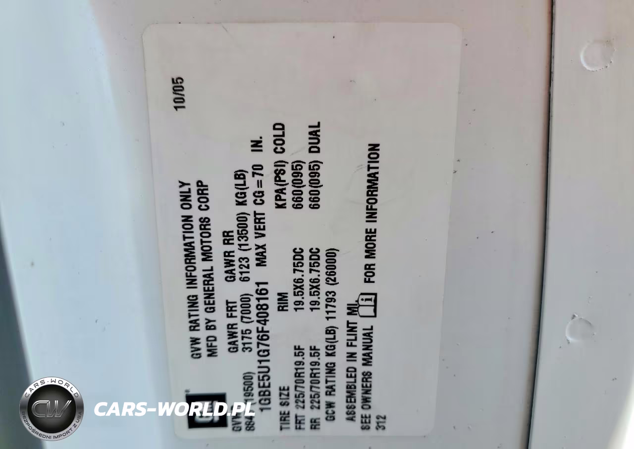2006 Chevrolet C5500 C5U042 VIN:1GBE5U1G76F408161 - 10
