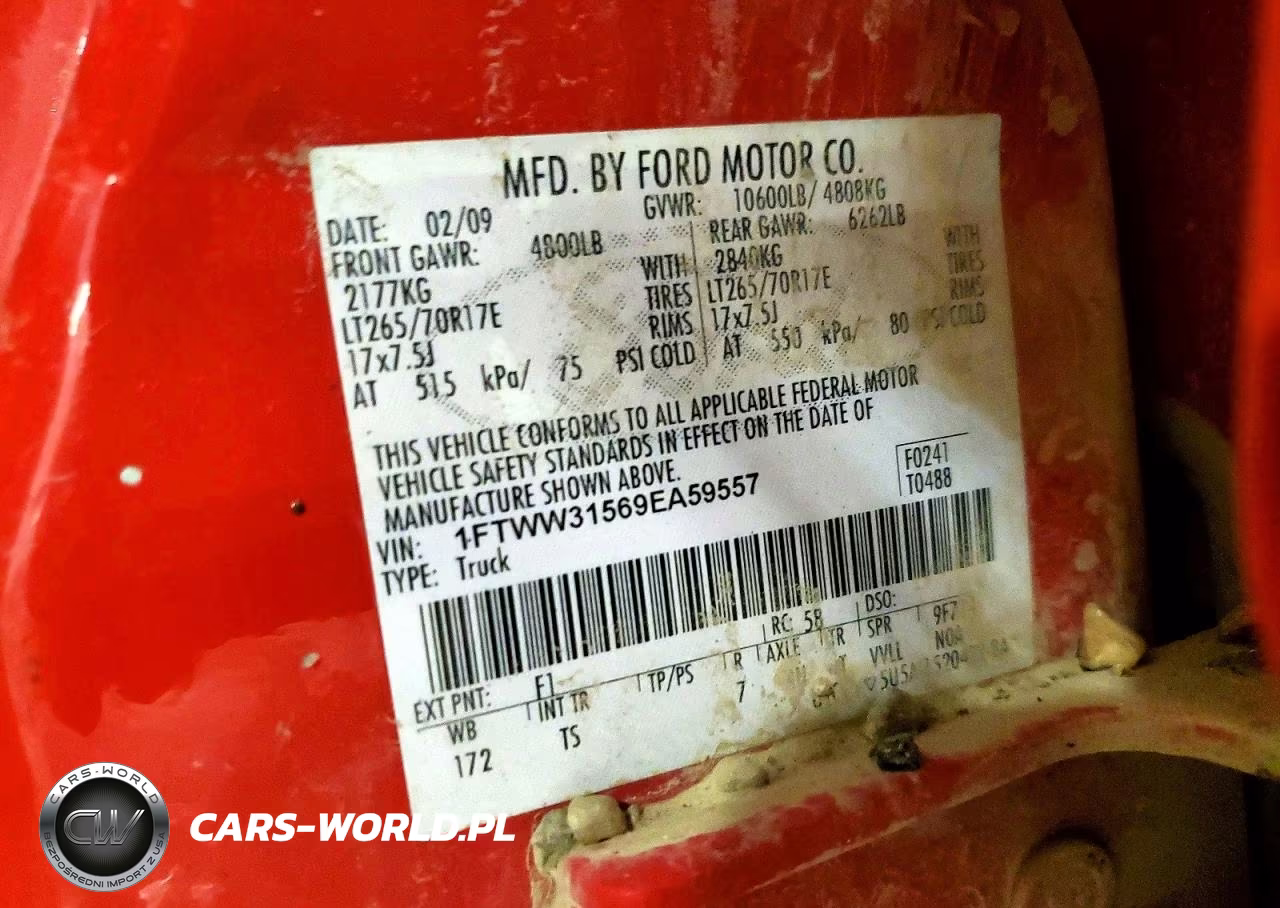 2009 Ford F350 Super Duty VIN:1FTWW31569EA59557 - 13