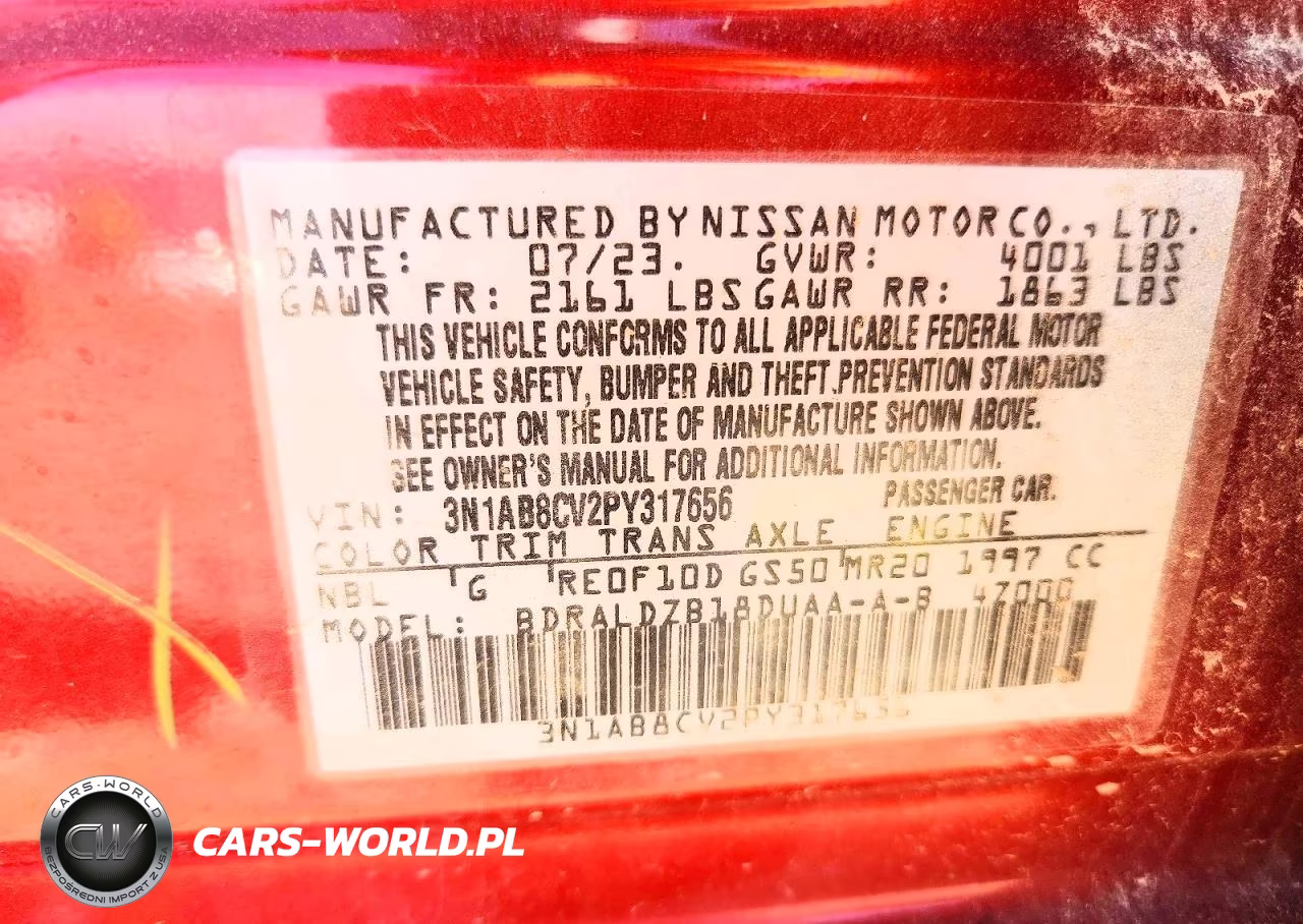 2023 Nissan Sentra Sv VIN:3N1AB8CV2PY317656 - 12