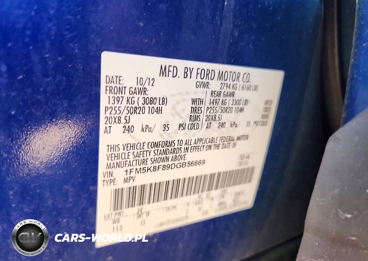 2013 Ford Explorer Limited VIN:1FM5K8F89DGB56669 - 12