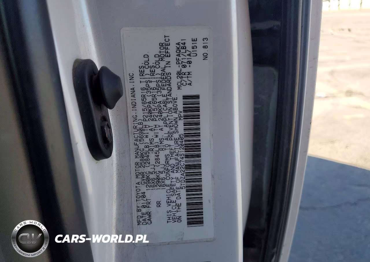 2004 Toyota Sienna Xle 7 Passenger VIN:5TDZA22C74S120405 - 14