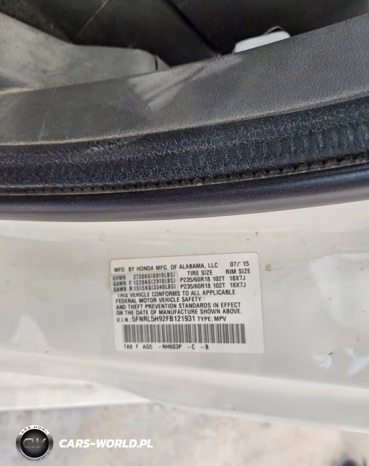 2015 Honda Odyssey Touring VIN:5FNRL5H92FB121931 - 13