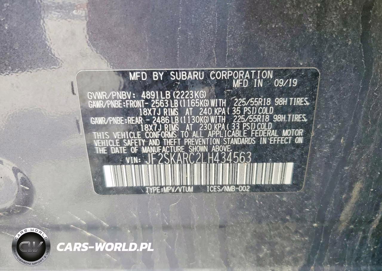 2020 Subaru Forester Sport VIN:JF2SKARC2LH434563 - 13