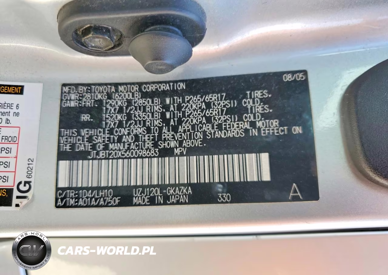 2006 Lexus Gx 470 VIN:JTJBT20X560098683 - 13