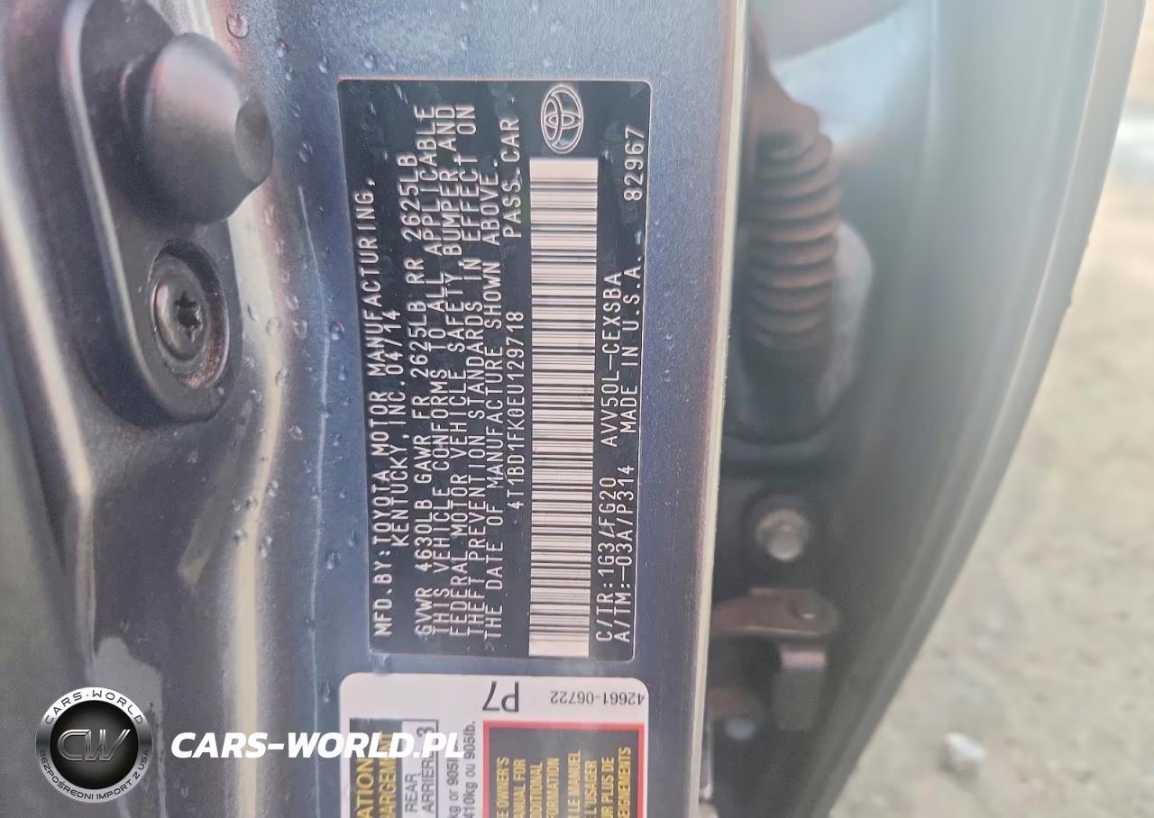 2014 Toyota Camry Hybrid Se VIN:4T1BD1FK0EU129718 - 12