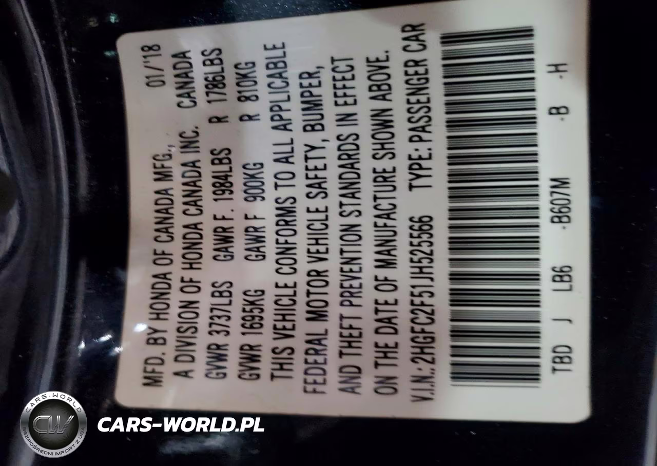 2018 Honda Civic Lx VIN:2HGFC2F51JH525566 - 12