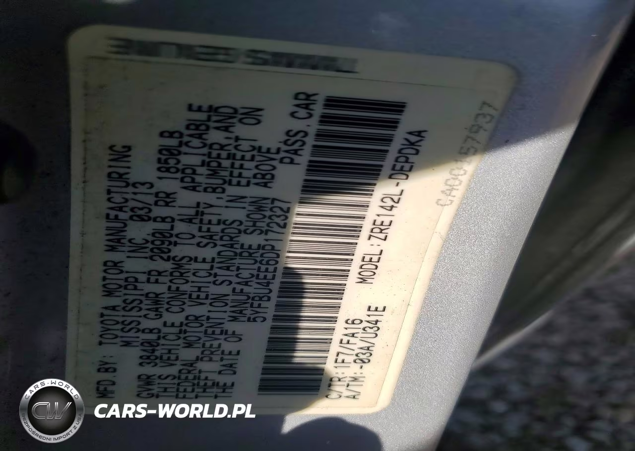 2013 Toyota Corolla L VIN:5YFBU4EE6DP172327 - 12