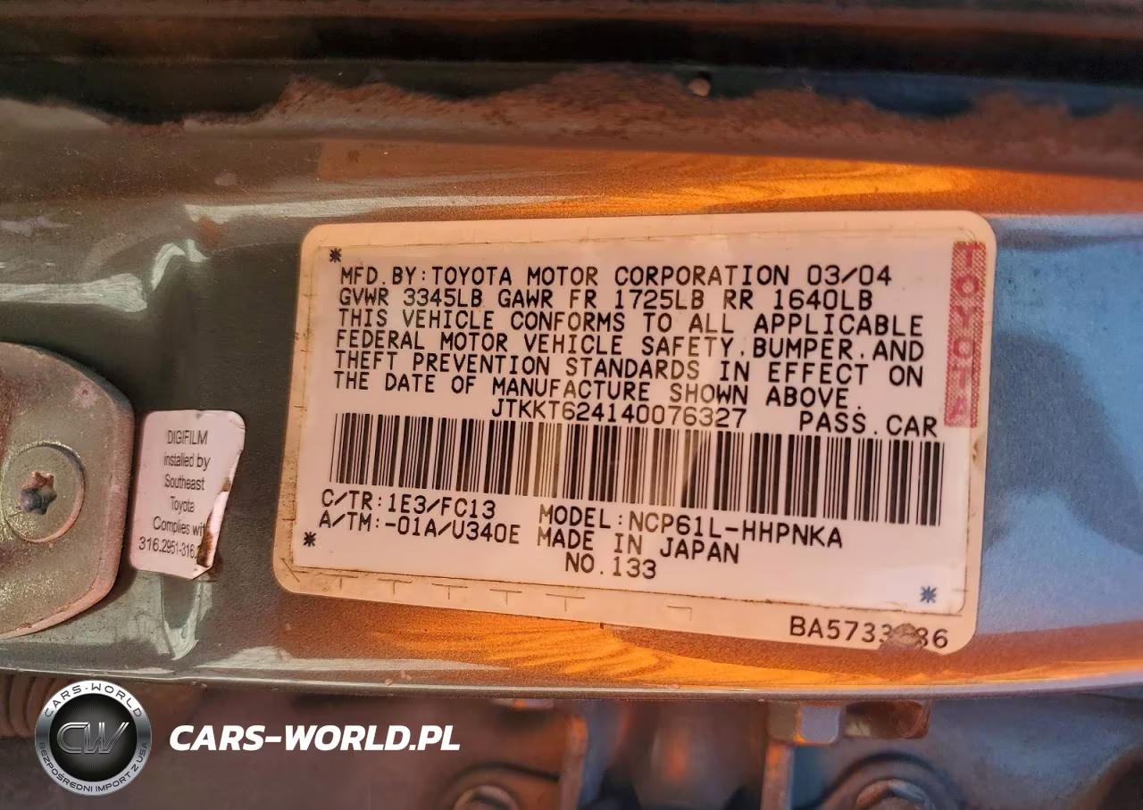 2004 Scion Xa Base VIN:JTKKT624140076327 - 12