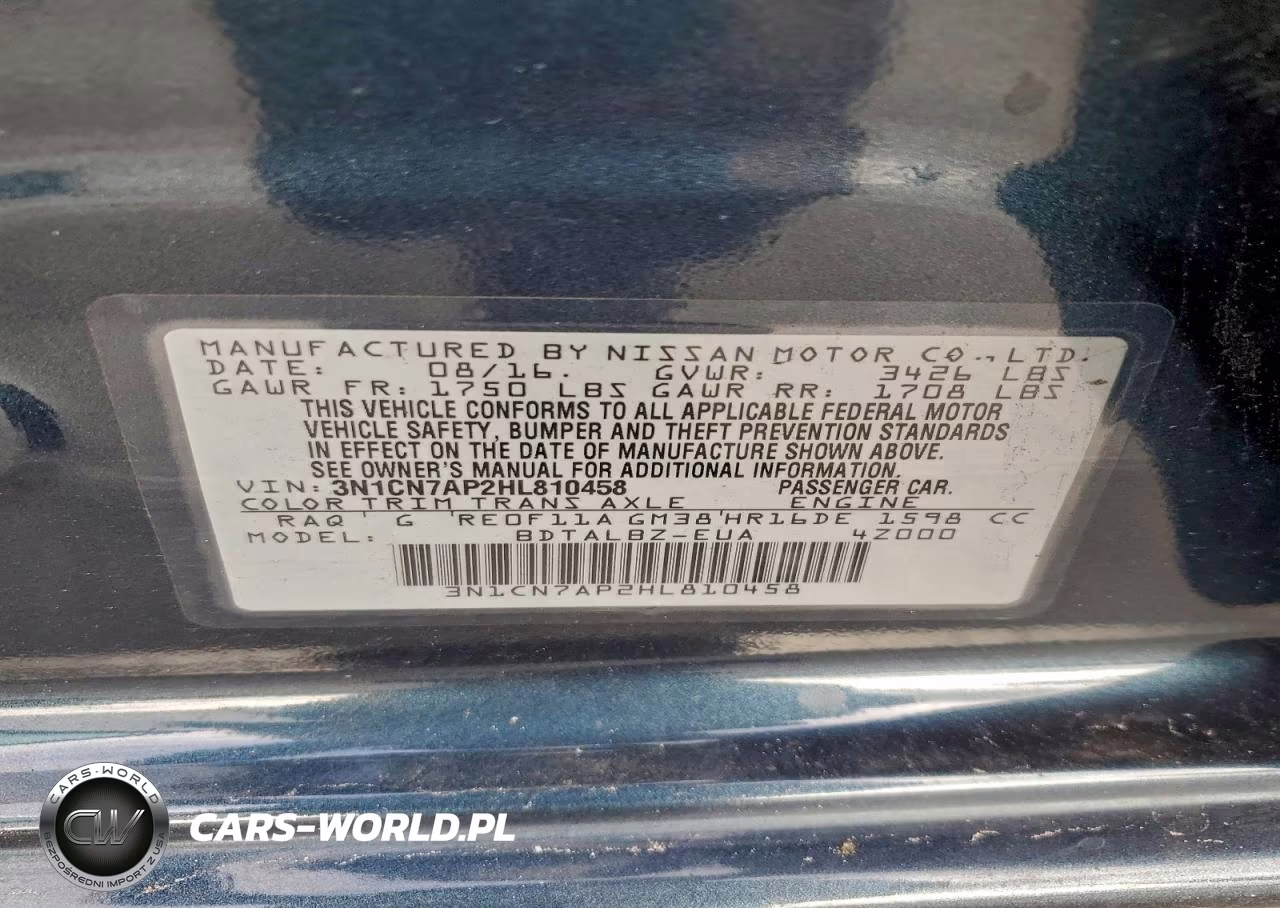 2017 Nissan Versa S VIN:3N1CN7AP2HL810458 - 13