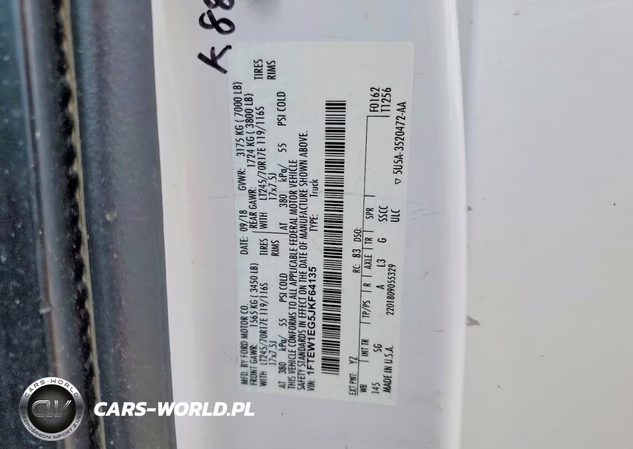 2018 Ford F150 Supercrew VIN:1FTEW1EG5JKF64135 - 13