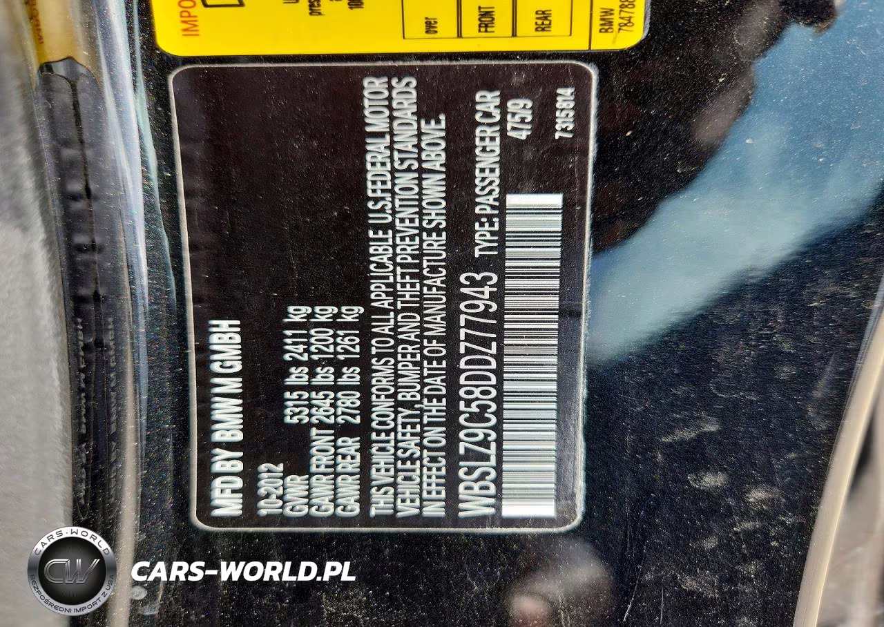 2013 BMW M6 VIN:WBSLZ9C58DDZ77943 - 12