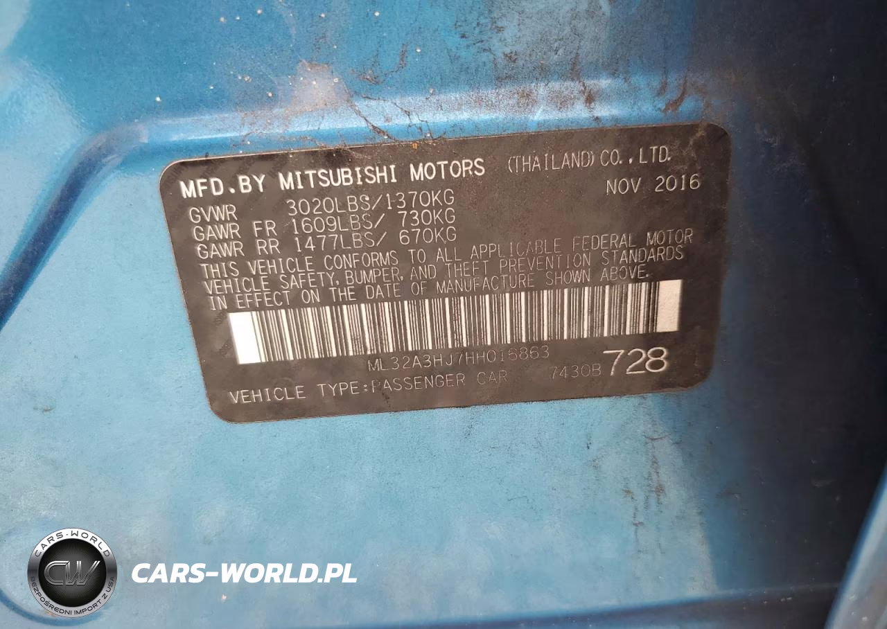 2017 Mitsubishi Mirage Es VIN:ML32A3HJ7HH016863 - 12