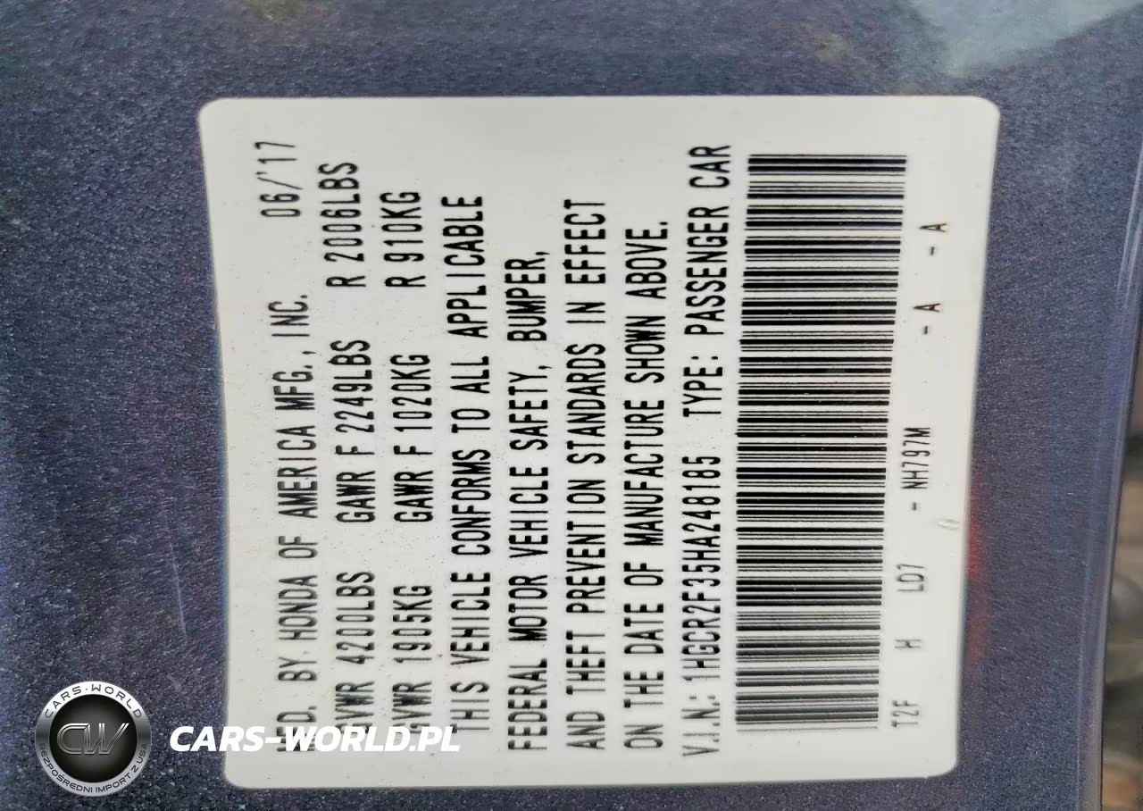 2017 Honda Accord Lx VIN:1HGCR2F35HA248185 - 13