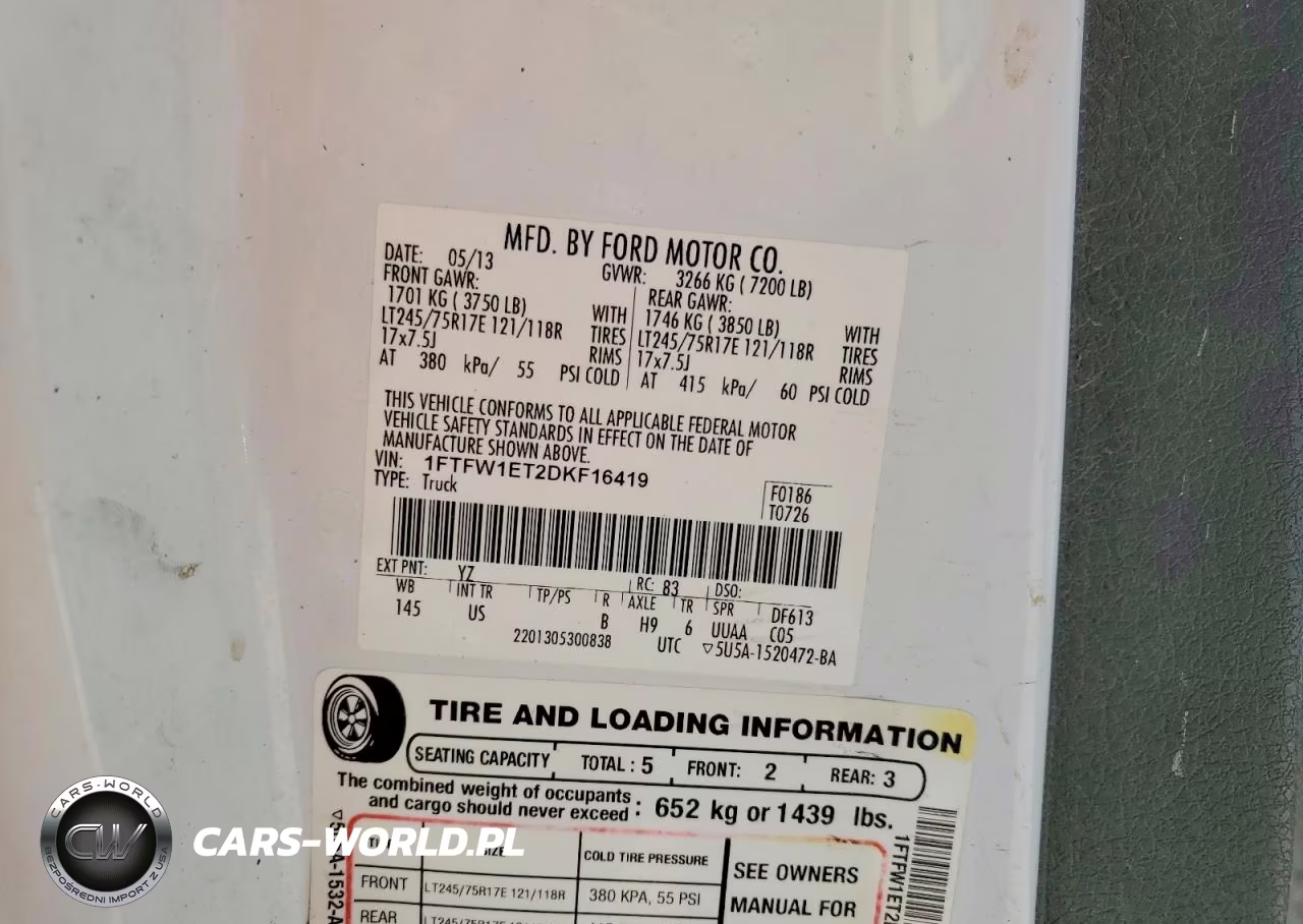 2013 Ford F150 Supercrew VIN:1FTFW1ET2DKF16419 - 12