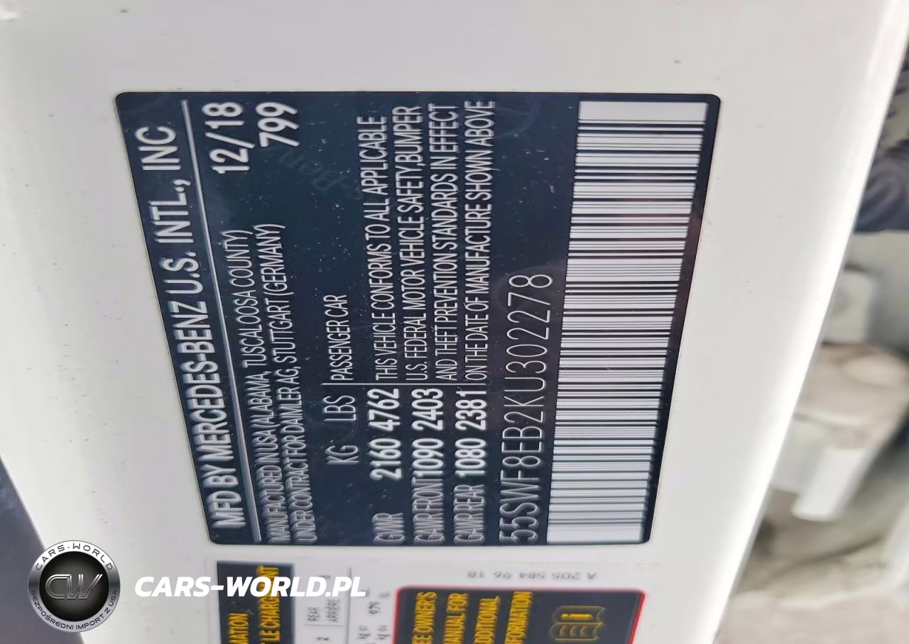 2019 Mercedes-Benz C 300 4Matic VIN:55SWF8EB2KU302278 - 12