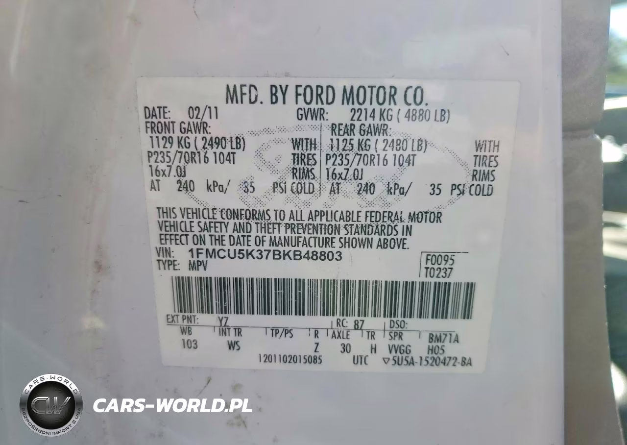 2011 Ford Escape Hybrid VIN:1FMCU5K37BKB48803 - 13