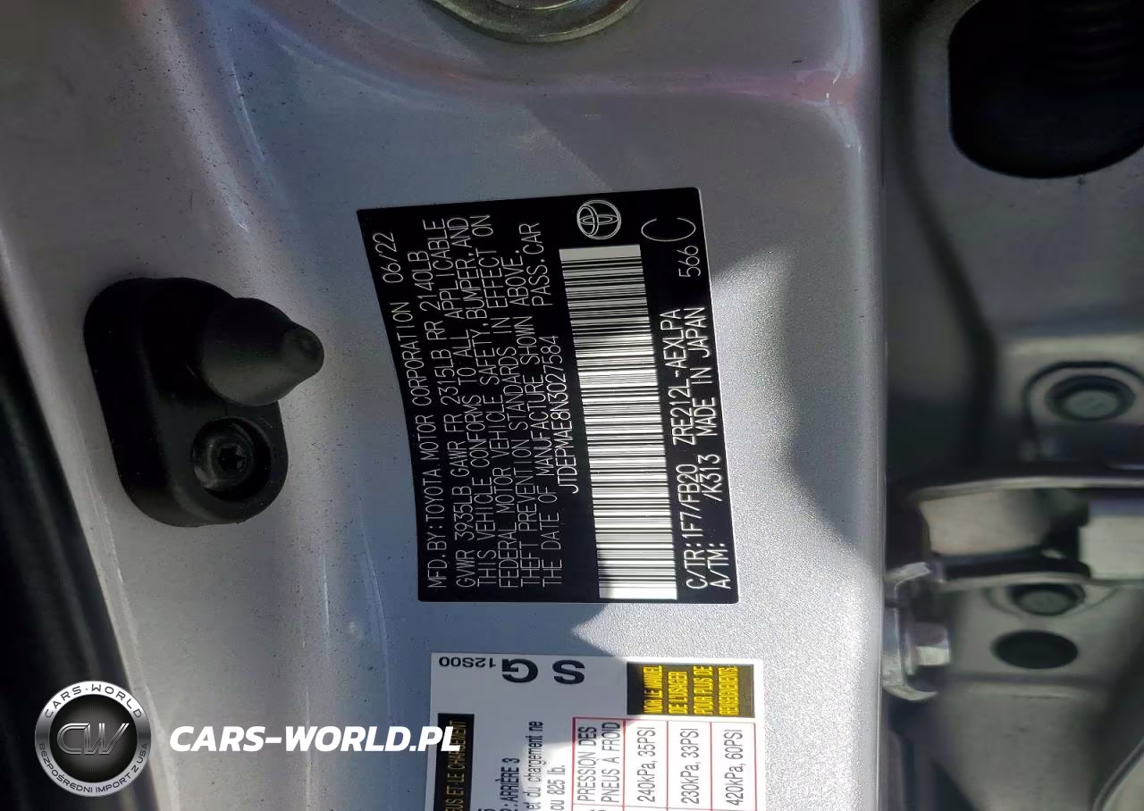 2022 Toyota Corolla Le VIN:JTDEPMAE8N3027584 - 12