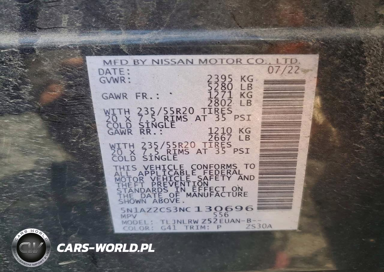 2022 Nissan Murano Sl VIN:5N1AZ2CS3NC130696 - 13