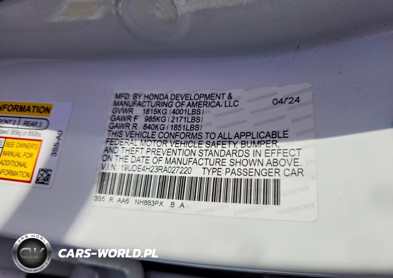 2024 Acura Integra VIN:19UDE4H23RA027220 - 12