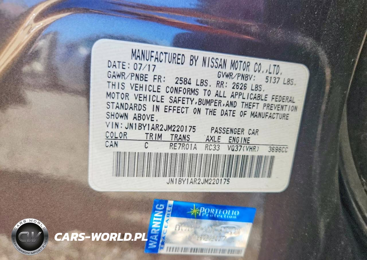 2018 Infiniti Q70 3.7 Luxe VIN:JN1BY1AR2JM220175 - 12