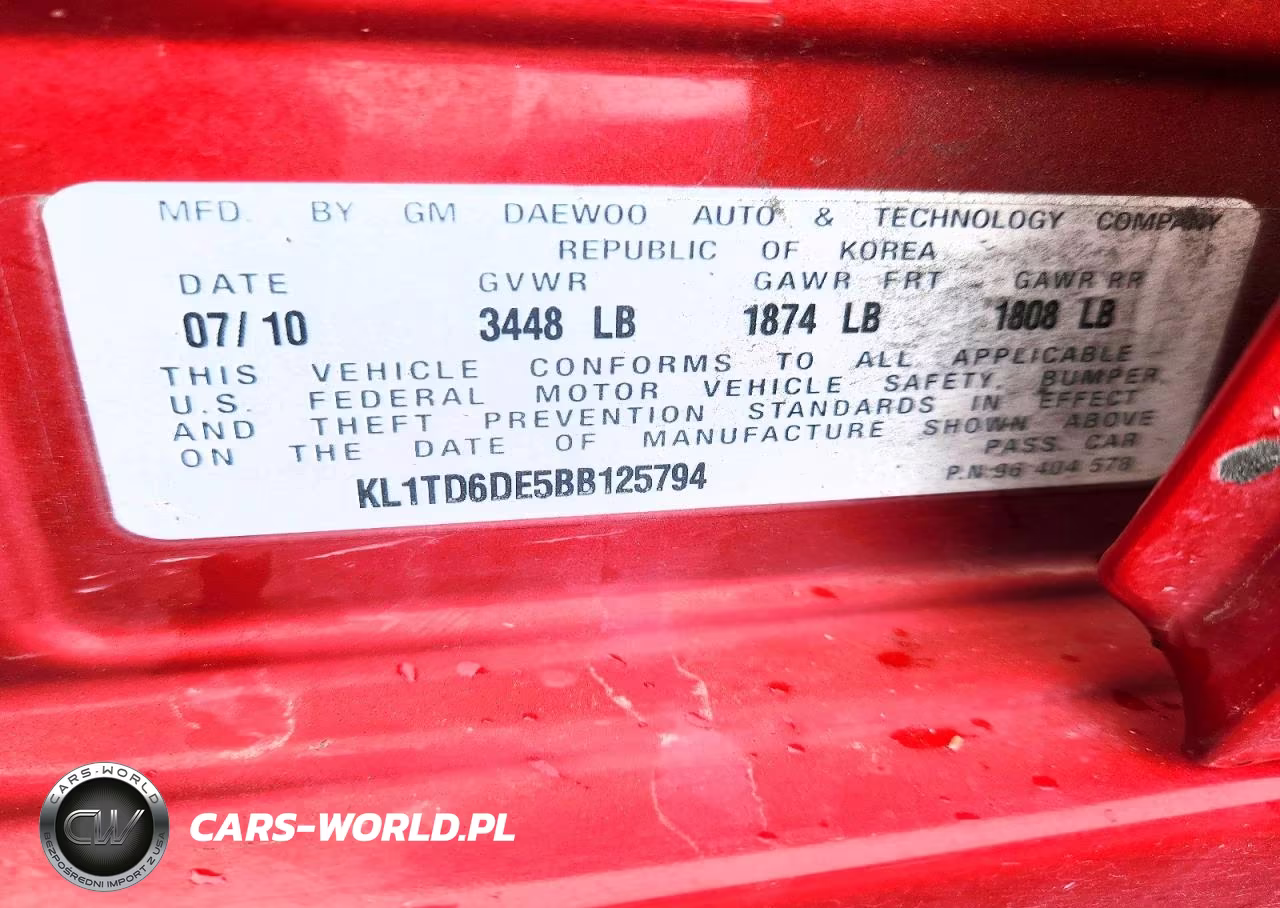 2011 Chevrolet Aveo Ls VIN:KL1TD6DE5BB125794 - 12