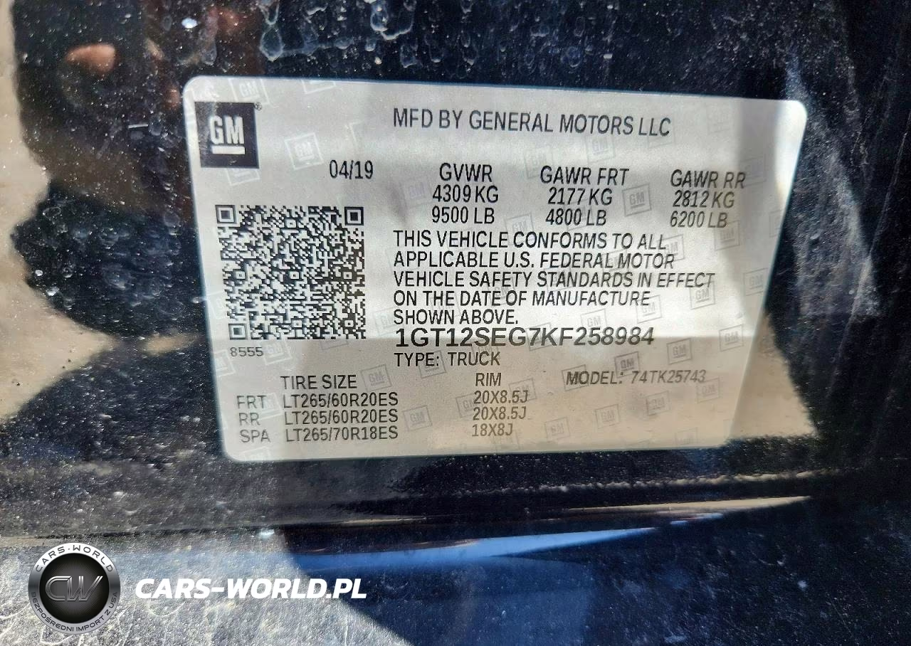 2019 GMC Sierra K2500 Denali VIN:1GT12SEG7KF258984 - 12