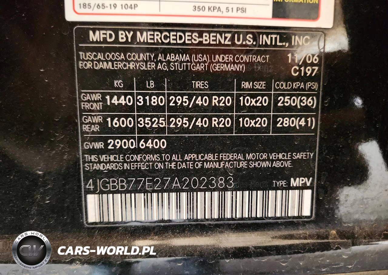 2007 Mercedes-Benz Ml 63 Amg VIN:4JGBB77E27A202383 - 13