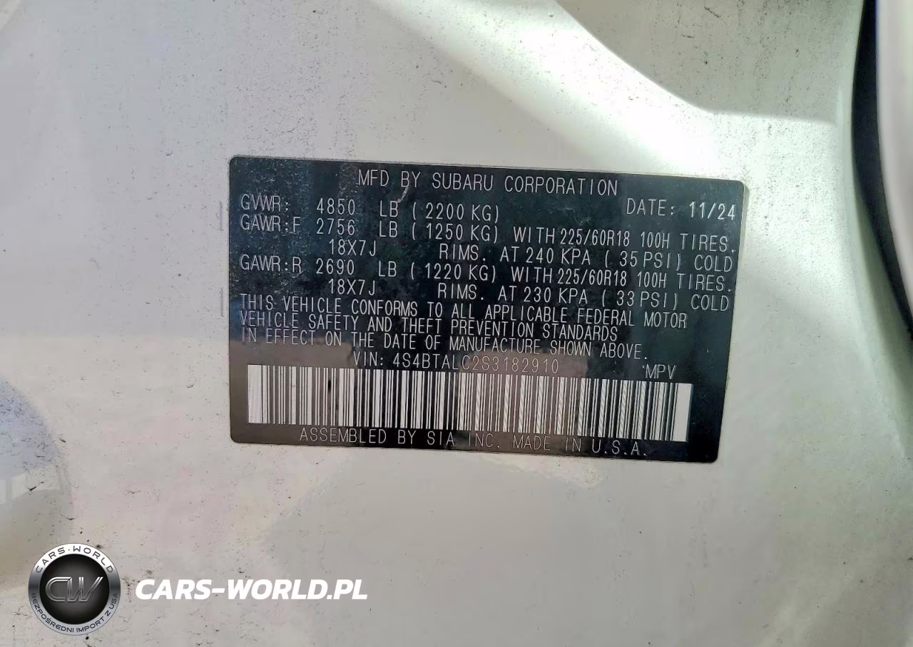 2025 Subaru Outback Onyx Edition VIN:4S4BTALC2S3182910 - 13