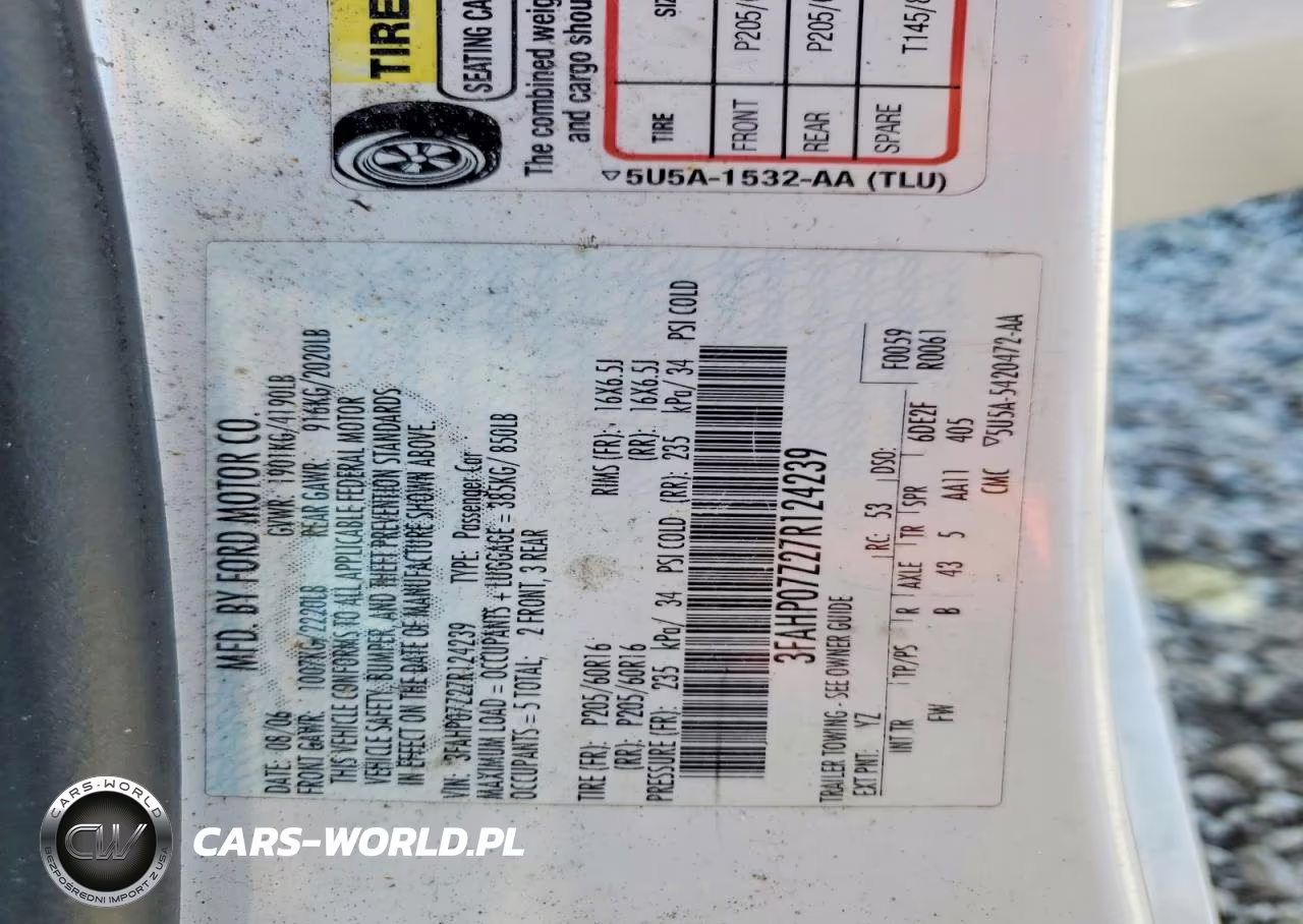 2007 Ford Fusion Se VIN:3FAHP07Z27R124239 - 12