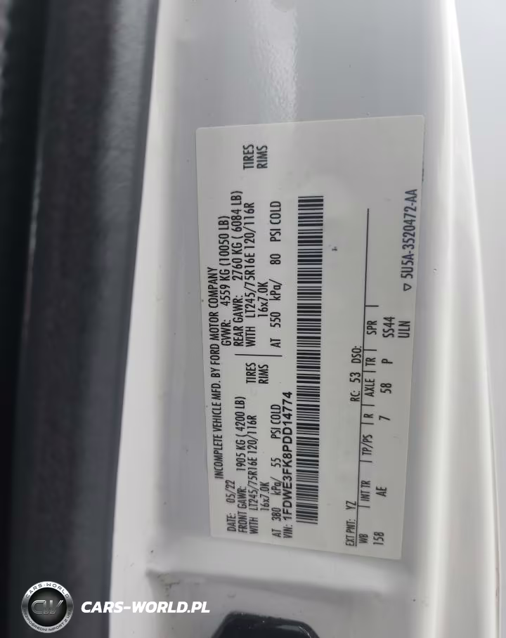 2023 Ford Econoline E350 Super Duty Cutaway Van VIN:1FDWE3FK8PDD14774 - 12