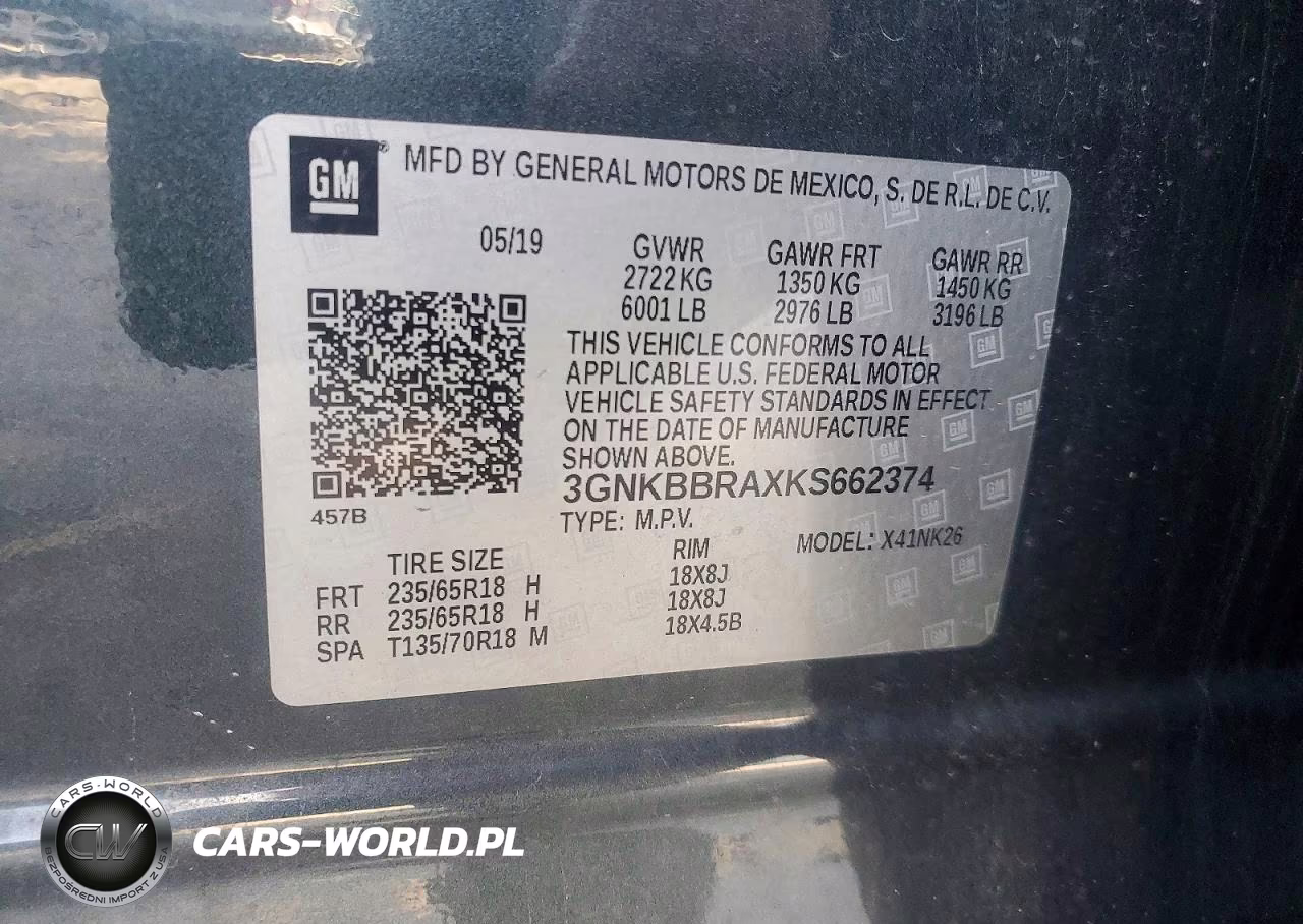 2019 Chevrolet Blazer 1Lt VIN:3GNKBBRAXKS662374 - 13