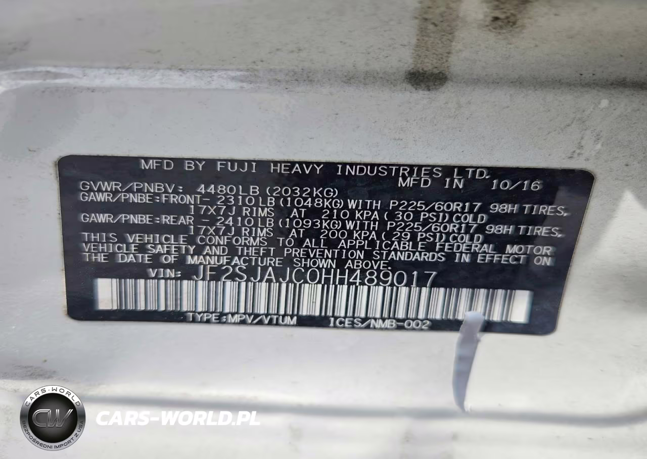 2017 Subaru Forester 2.5I Limited VIN:JF2SJAJC0HH489017 - 13