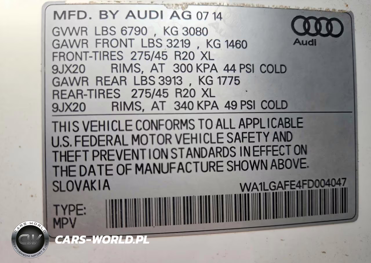 2015 Audi Q7 Premium Plus VIN:WA1LGAFE4FD004047 - 14