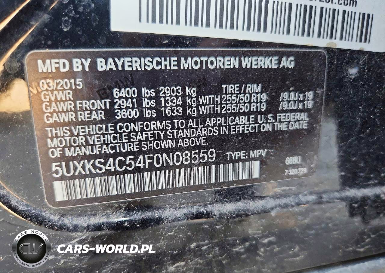 2015 BMW X5 xDrive35D VIN:5UXKS4C54F0N08559 - 13