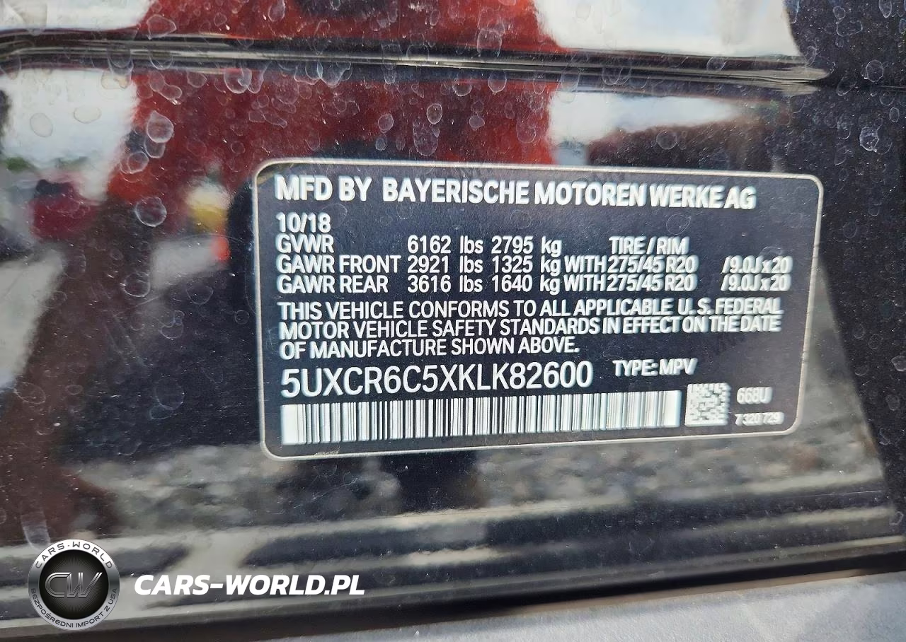 2019 BMW X5 xDrive40I VIN:5UXCR6C5XKLK82600 - 13