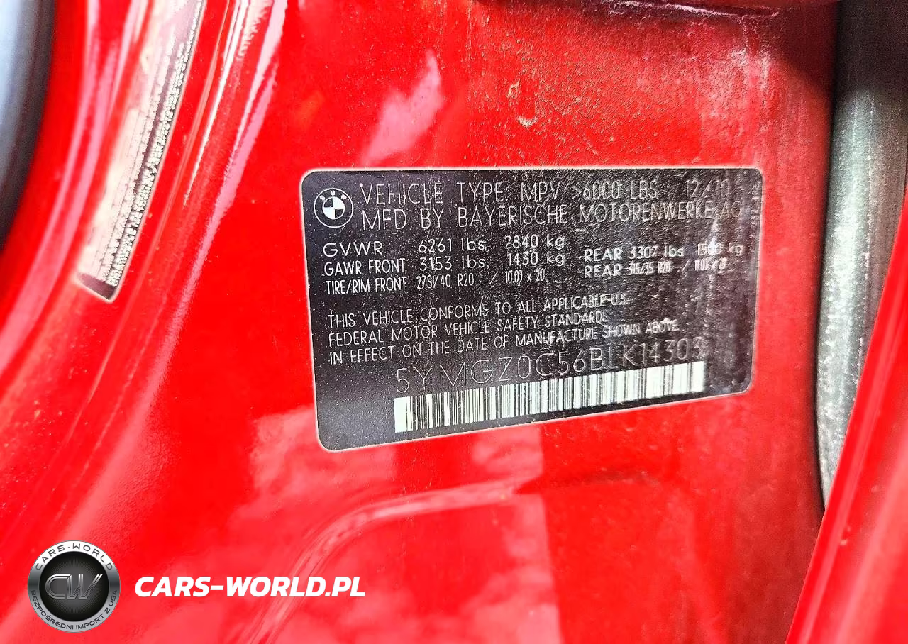 2011 BMW X6 M VIN:5YMGZ0C56BLK14303 - 13