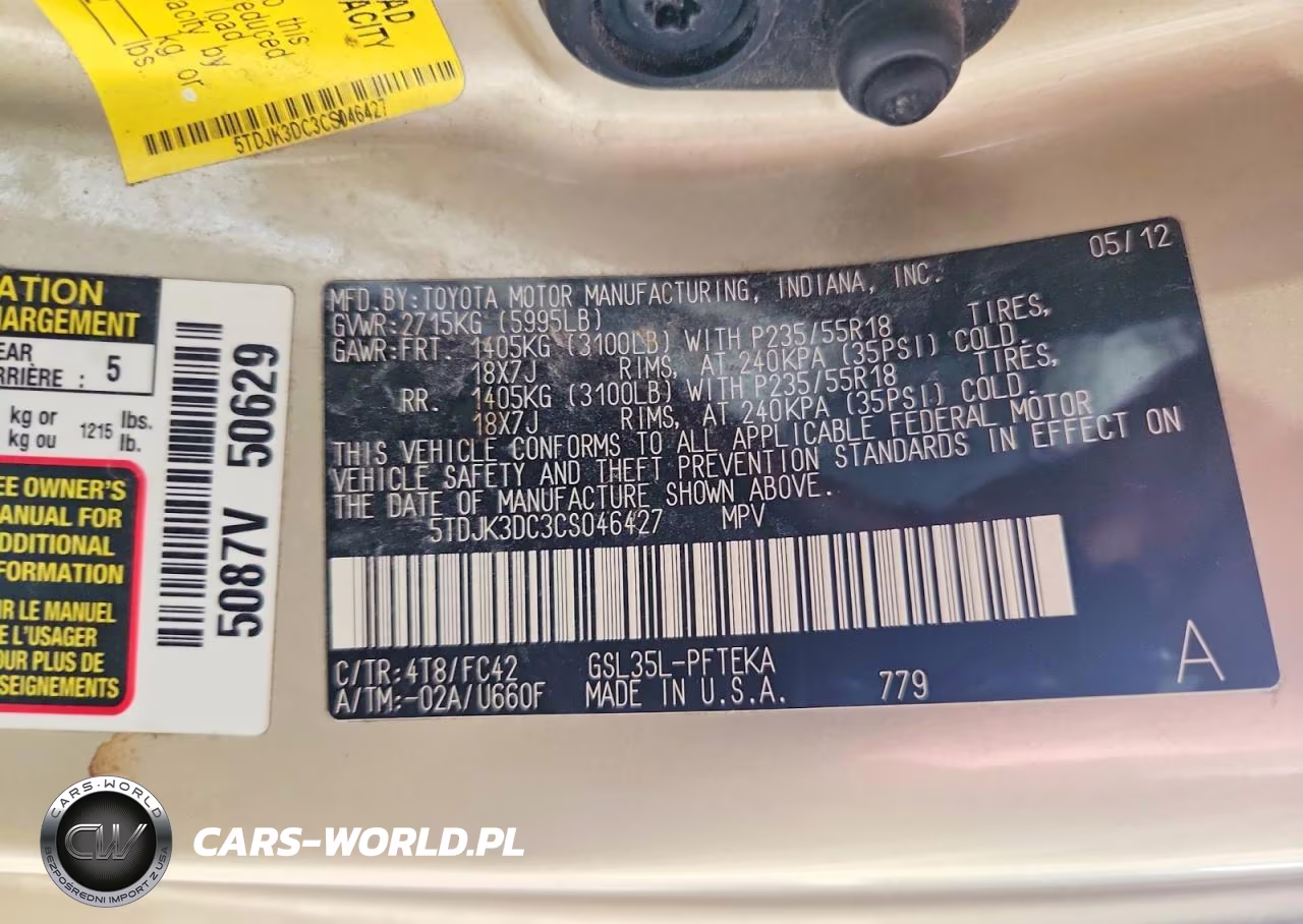 2012 Toyota Sienna Le VIN:5TDJK3DC3CS046427 - 13