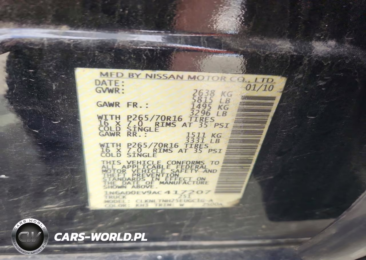 2010 Nissan Frontier Se V6 VIN:1N6AD0EV9AC417207 - 12