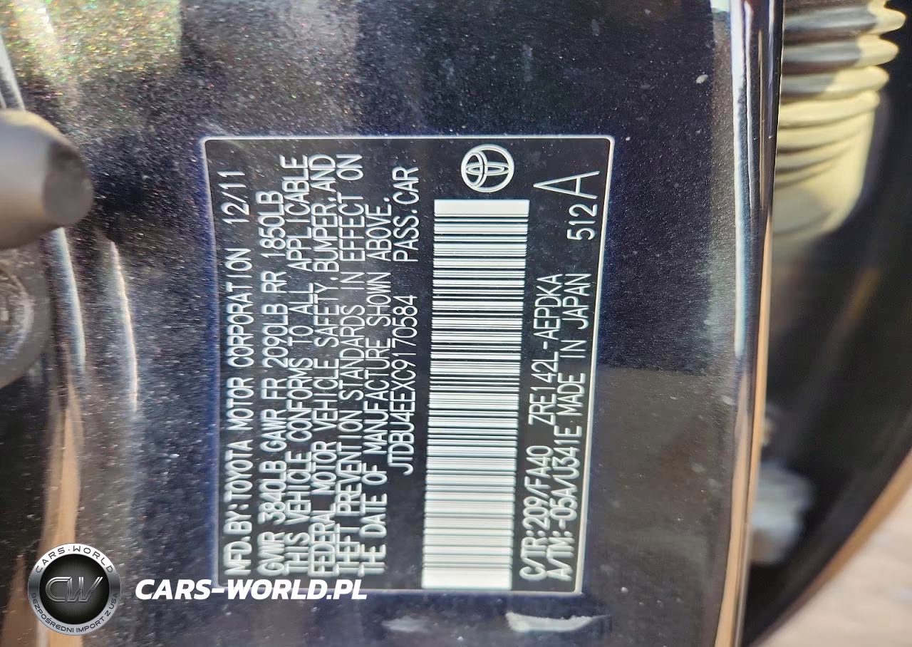 2012 Toyota Corolla L VIN:JTDBU4EEXC9170584 - 12