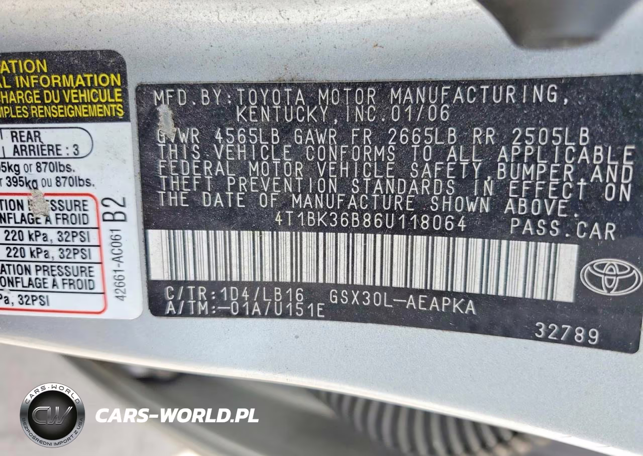 2006 Toyota Avalon Limited VIN:4T1BK36B86U118064 - 12
