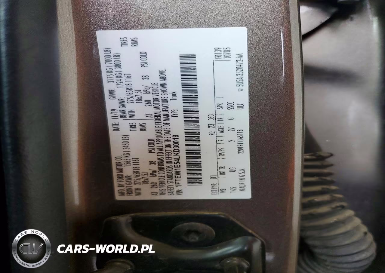 2020 Ford F150 Supercrew VIN:1FTEW1E54LKD30019 - 12