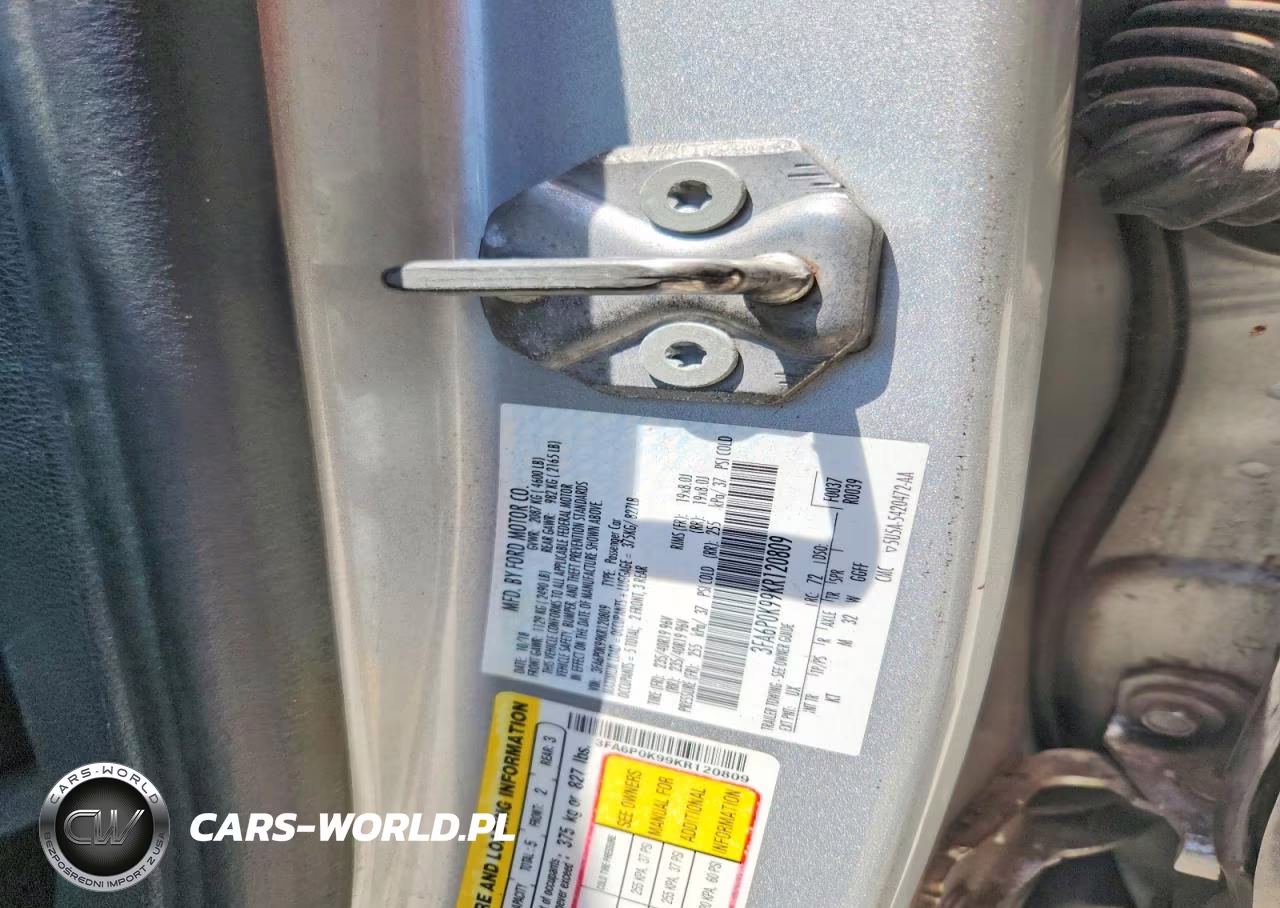2019 Ford Fusion Titanium VIN:3FA6P0K99KR120809 - 13