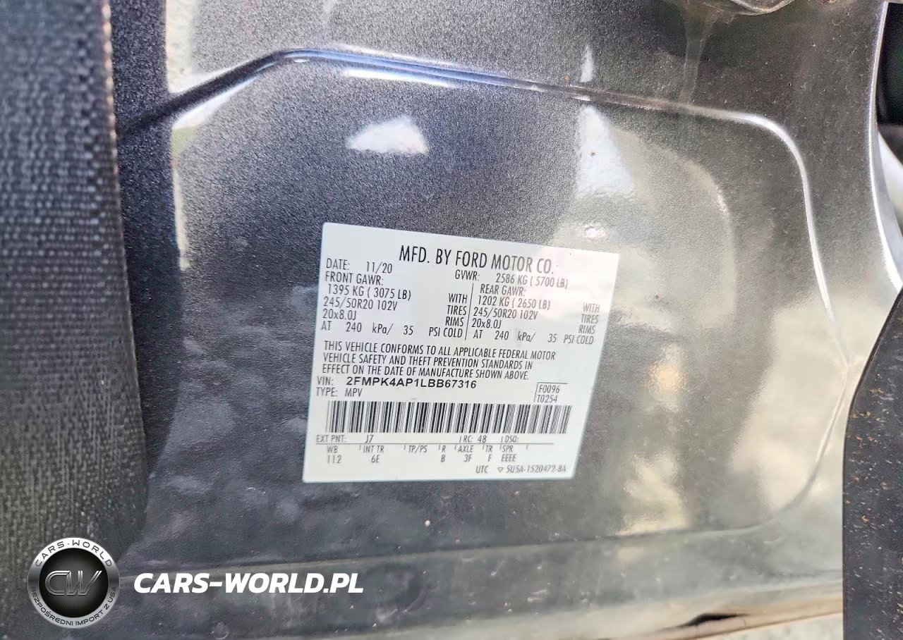2020 Ford Edge St VIN:2FMPK4AP1LBB67316 - 14