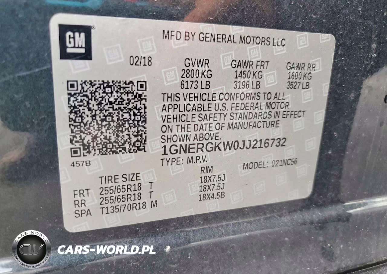 2018 Chevrolet Traverse Lt VIN:1GNERGKW0JJ216732 - 13